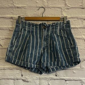AEO Striped Paper bag Shorts